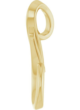 14K White Gold Freeform Slide Pendant