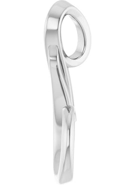 14K White Gold Freeform Slide Pendant