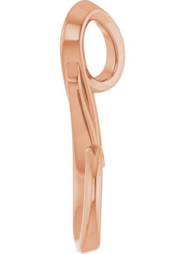14K White Gold Freeform Slide Pendant