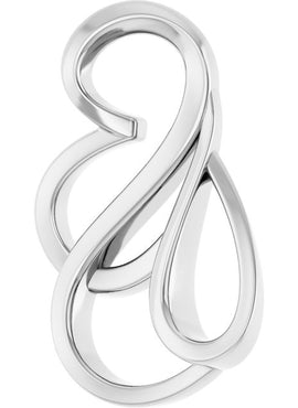 14K White Gold Freeform Slide Pendant