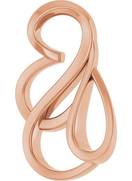 14K White Gold Freeform Slide Pendant