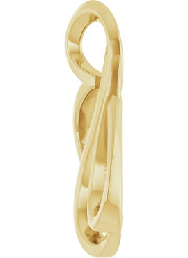 14K White Gold Freeform Slide Pendant