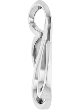 14K White Gold Freeform Slide Pendant