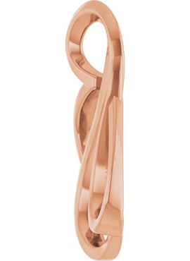 14K White Gold Freeform Slide Pendant