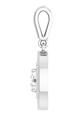 14K White Gold 4.1 mm Round 1/3 CTW Natural Diamond Pendant