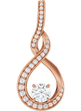 14K Yellow Gold 3/8 CTW Natural Diamond Pendant