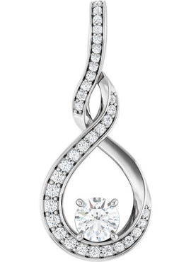 14K Yellow Gold 3/8 CTW Natural Diamond Pendant