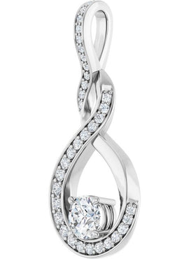 14K Yellow Gold 3/8 CTW Natural Diamond Pendant