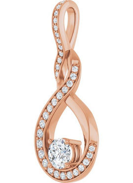 14K Yellow Gold 3/8 CTW Natural Diamond Pendant