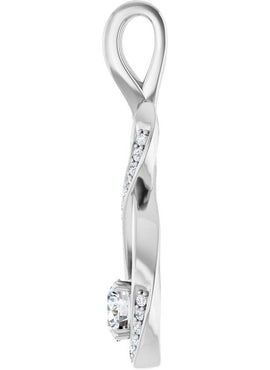 14K Yellow Gold 3/8 CTW Natural Diamond Pendant