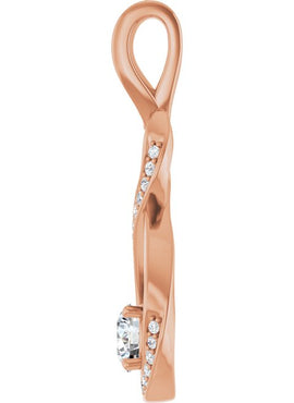14K Yellow Gold 3/8 CTW Natural Diamond Pendant