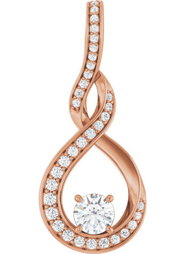14K Yellow Gold 3/8 CTW Natural Diamond Pendant