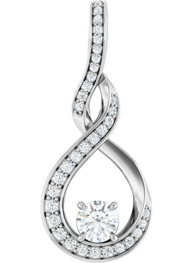 14K Yellow Gold 3/8 CTW Natural Diamond Pendant