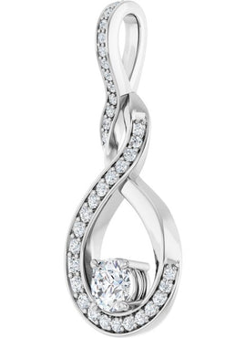 14K Yellow Gold 3/8 CTW Natural Diamond Pendant