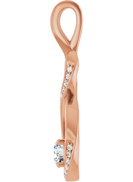 14K Yellow Gold 3/8 CTW Natural Diamond Pendant