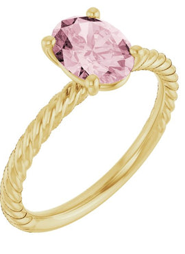 14K White Gold Lab-Grown Ruby Ring