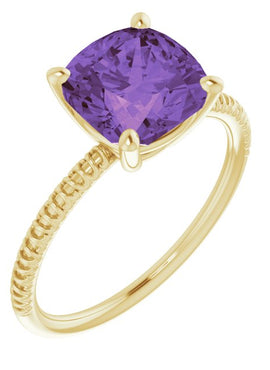 14K Yellow Gold Natural Sky Blue Topaz Ring