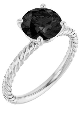 14K White Gold Lab-Grown Ruby Ring