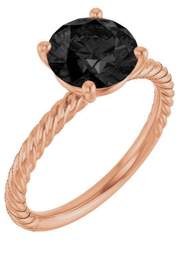 14K White Gold Lab-Grown Ruby Ring
