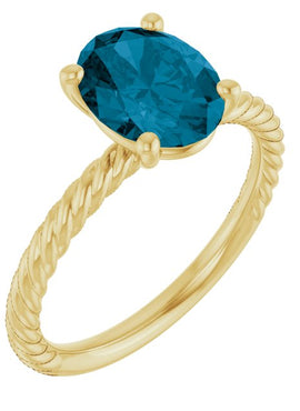 14K White Gold Lab-Grown Ruby Ring