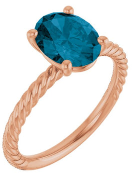 14K White Gold Lab-Grown Ruby Ring
