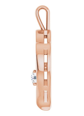 14K Rose Gold 1/3 CTW Natural Diamond Pendant