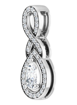 14K White Gold 1/3 CTW Natural Diamond Pendant