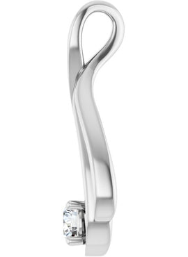 14K White Gold 1/4 CTW Natural Diamond Teardrop Pendant