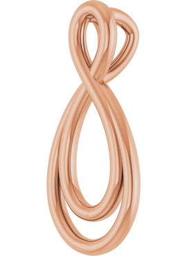 Platinum 23x10.9 mm Infinity-Inspired Pendant