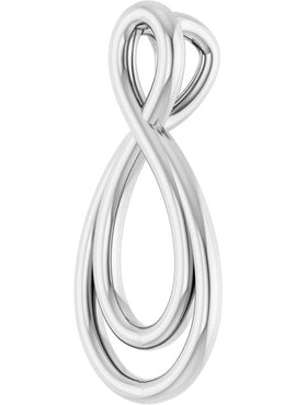 Platinum 23x10.9 mm Infinity-Inspired Pendant