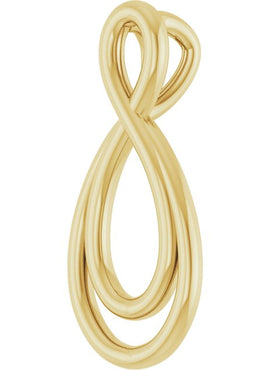 Platinum 23x10.9 mm Infinity-Inspired Pendant