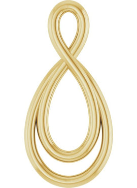 Platinum 23x10.9 mm Infinity-Inspired Pendant