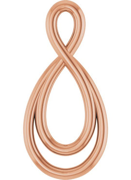 Platinum 23x10.9 mm Infinity-Inspired Pendant