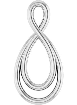 Platinum 23x10.9 mm Infinity-Inspired Pendant