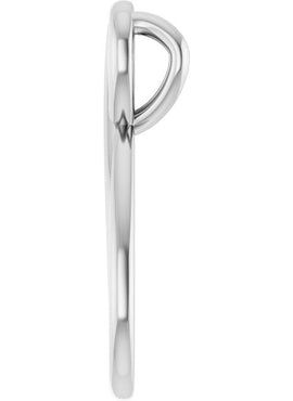 Platinum 23x10.9 mm Infinity-Inspired Pendant
