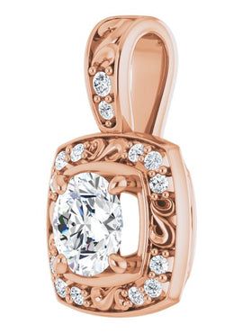 14K White Gold 1/3 CTW Natural Diamond Pendant