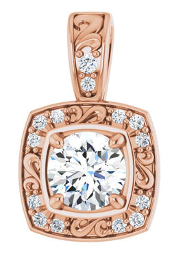 14K White Gold 1/3 CTW Natural Diamond Pendant
