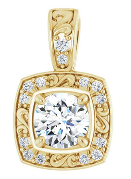 14K White Gold 1/3 CTW Natural Diamond Pendant