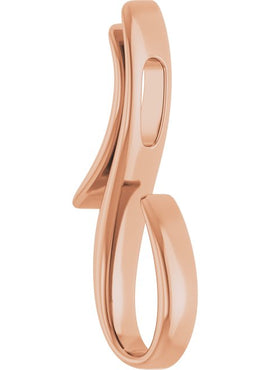 14K White Gold Freeform Pendant