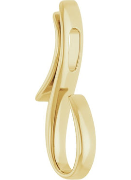 14K White Gold Freeform Pendant