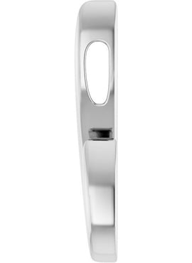 14K White Gold Freeform Pendant