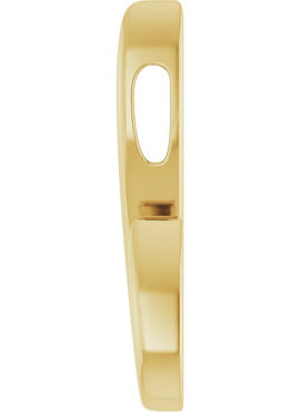 14K White Gold Freeform Pendant