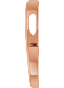 14K White Gold Freeform Pendant