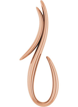 14K White Gold Freeform Pendant