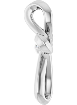 14K White Gold .015 CTW Natural Diamond Cross Pendant