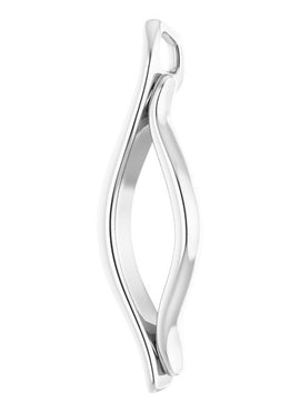14K White Gold Freeform Pendant