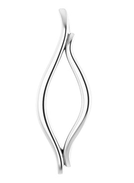 14K White Gold Freeform Pendant