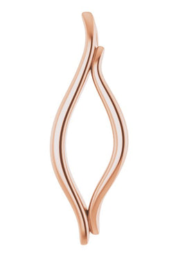 14K White Gold Freeform Pendant