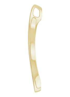 14K White Gold Freeform Pendant
