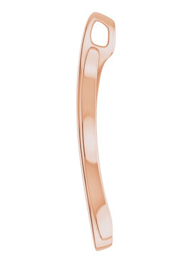 14K White Gold Freeform Pendant